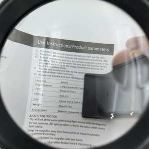 แว่นขยายแบบพกพาพับได้ 2 เท่า พร้อมไฟ LED 12 ดวง สำหรับผู้สูงอายุ เด็ก อ่านหนังสือ วาดภาพ เครื่องมือช่างอัญมณี - Product Image 1