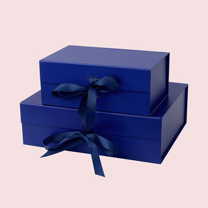 Black Ribbon Paper Gift <b>Box</b> Foldable Magnetic Closure Packaging <b>Box</b> Wholesale Custom for Apparel Shoes Cosmetics - Product Image 3