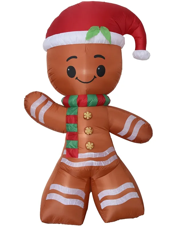 New arrival Christmas 8 FT inflatable Built-in LED lights Blow Up Christmas Inflatables lawn Decoration Gingerbread Man