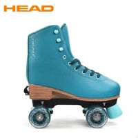 Patins à roulettes en ligne HEAD personnalisables avec logo, bleu clair, nouveau design, 4 roues en carbone PU, pour adultes et enfants, idéaux pour la location en extérieur