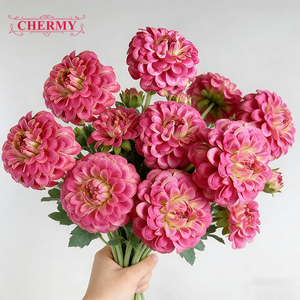 CM-TH1171 Nueva Flor Artificial de Caléndula de Alta Calidad para Decoración de Bodas, Flores de Látex con Tacto Real - Product Image 1