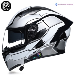 Casco integral de motocicleta eléctrica Orz para hombre y mujer para batería de ABS Bluetooth para locomotora de coche invierno cálido cuatro estaciones - Product Image 3