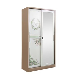Armoire à 3 portes en acier à motifs de tiroirs <span class=keywords><strong>avec</strong></span> miroir au design personnalisé - Product Image 2