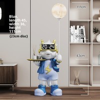 Lámpara de Luna Multifuncional con Reloj Digital y Bandeja, Diseño Dragón Pintado a Mano, Estilo Streetwear, Precio de Fábrica Económico para Año Nuevo