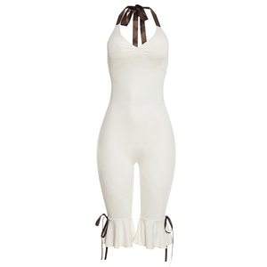 วิวิบลุค C26JP028 จั๊มสูทผู้หญิงฤดูร้อนแบบใหม่ สายคล้องคอ เซ็กซี่ สีพื้น ความยาวปานกลาง สไตล์ลำลอง - Product Image 5