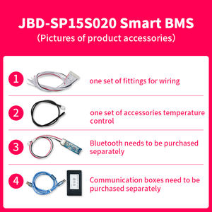 JiaBaiDa SP15S020A 11S 12S 13S 14S 15S 36V 48V 20A-60A LiFePO4 Li-ion Smart BMS con UART RS485 para paquetes de baterías de iones de litio - Product Image 5