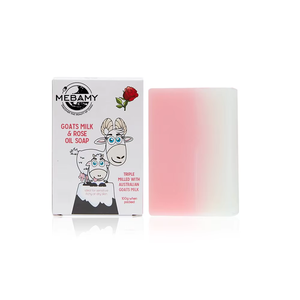 Jabón Facial Vegano Blanqueador <span class=keywords><strong>de</strong></span> Piel con Leche <span class=keywords><strong>de</strong></span> Cabra, Aceite <span class=keywords><strong>de</strong></span> Rosa, Jabón Natural Suave <span class=keywords><strong>de</strong></span> Leche <span class=keywords><strong>de</strong></span> Cabra y Rosa, Jabón Artesanal - Product Image 1