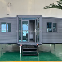 Conteneur de remorque mobile portable modulaire préfabriqué facile à déplacer Petites maisons Maison de conteneur extensible sur remorque