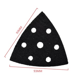 2 pezzi dischi di levigatura triangolare da 93mm tamponi di ricambio <span class=keywords><strong>Velcro</strong></span> autoadesivo gancio supporto Pad <span class=keywords><strong>per</strong></span> dettaglio levigatrici - Product Image 4