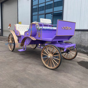 Best Quality Purple Sightseeing Carriage Horse Vehicle Sightseeing Carriage Electric Victoria Sightseeing Carriage - Product Image 2