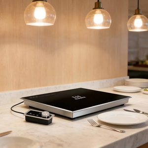 Table de cuisson à induction encastrable professionnelle, chauffe-plats, équipement de cantine, commande tactile en acier inoxydable AM-BCD105, cuisson haute puissance - Product Image 1