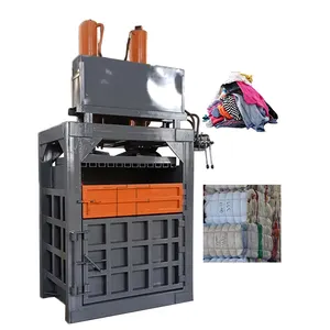 Used Clothes Plastic Pet Fiber Pressing Pag Cardboard Box Compressor Small Baler Machine