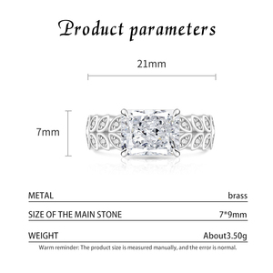 Anillo de diamante de alto contenido de carbono con corte de flor de hielo y gemas de colores brillantes, ideal como regalo de joyería de moda para mujeres - Product Image 4