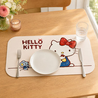 Tapis de sol en boue de diatomées antidérapant, écologique, motif dessin animé mignon découpé, lavable, pour l'alimentation des animaux de compagnie, tapis de cuisine ou de bureau