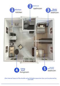 Расширяемый складной крошечный контейнер сборный дом Китай оптовая продажа 40ft складные сборные контейнеры модульные дома - Product Image 4