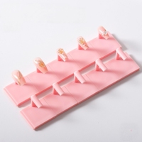 10 supports d'entraînement pour faux ongles en plastique détachables, forme carrée, style français