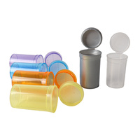 Bouteilles en plastique hermétiques à couvercle pop-top pour tabac - Flacons colorés de 6dr, 13dr, 19dr, 30dr pour le stockage de fleurs et d'herbes - Vente en gros