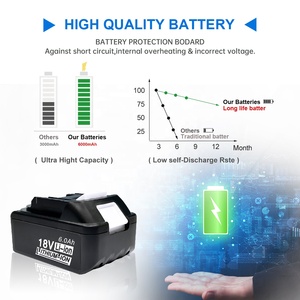 6.0Ah Lithium Ion Replacement <strong>Battery</strong> Pack for 18v Makitas <strong>Battery</strong> BL1830 BL1850 BL1860 Power Drill Combo Kit - Product Image 3