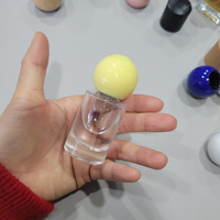 Flacon pulvérisateur de parfum vide rechargeable en verre avec couvercle à bille, 15ml
