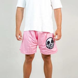 Shorts de sport d'usine pour hommes et femmes, en maille, séchage rapide, décontractés, style anime, rose, tendance, surdimensionnés, pour la remise en forme, l'entraînement, la course à pied, l'été - Product Image 3