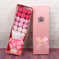 Cadeaux de fleurs en savon en gros, bouquets de fleurs de luxe en savon, roses en savon dans une boîte pour la fête des mères, la Saint-Valentin, l'anniversaire