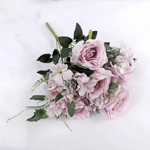 Beste Kwaliteit Goedkope Prijs Zijde Rose Bloemen Voor Bruiloft Bloemen Bruidsboeketten