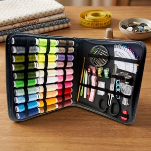 <span class=keywords><strong>Kit</strong></span> <span class=keywords><strong>de</strong></span> Costura y <span class=keywords><strong>Bordado</strong></span> <span class=keywords><strong>de</strong></span> 30 Hilos con Diseño Simple y Componentes <span class=keywords><strong>de</strong></span> Cuero - Juego <span class=keywords><strong>de</strong></span> Herramientas <span class=keywords><strong>de</strong></span> Costura - Product Image 2