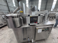 Freidora Automática de Acero Inoxidable para Snacks con Control PLC y Motor para Freír Pollo Crujiente