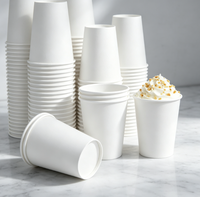 SUMKOKA Gobelets à café en papier écologiques de 12 oz pour emporter - Vente en gros Blanc pour cafés, bureaux, boissons chaudes