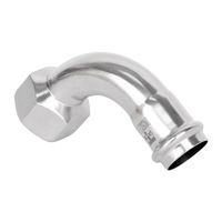 Coudière longue sans soudure en acier inoxydable 304 à double épaisseur, à paroi mince, pour alimentation en eau, norme JIS, 90 degrés