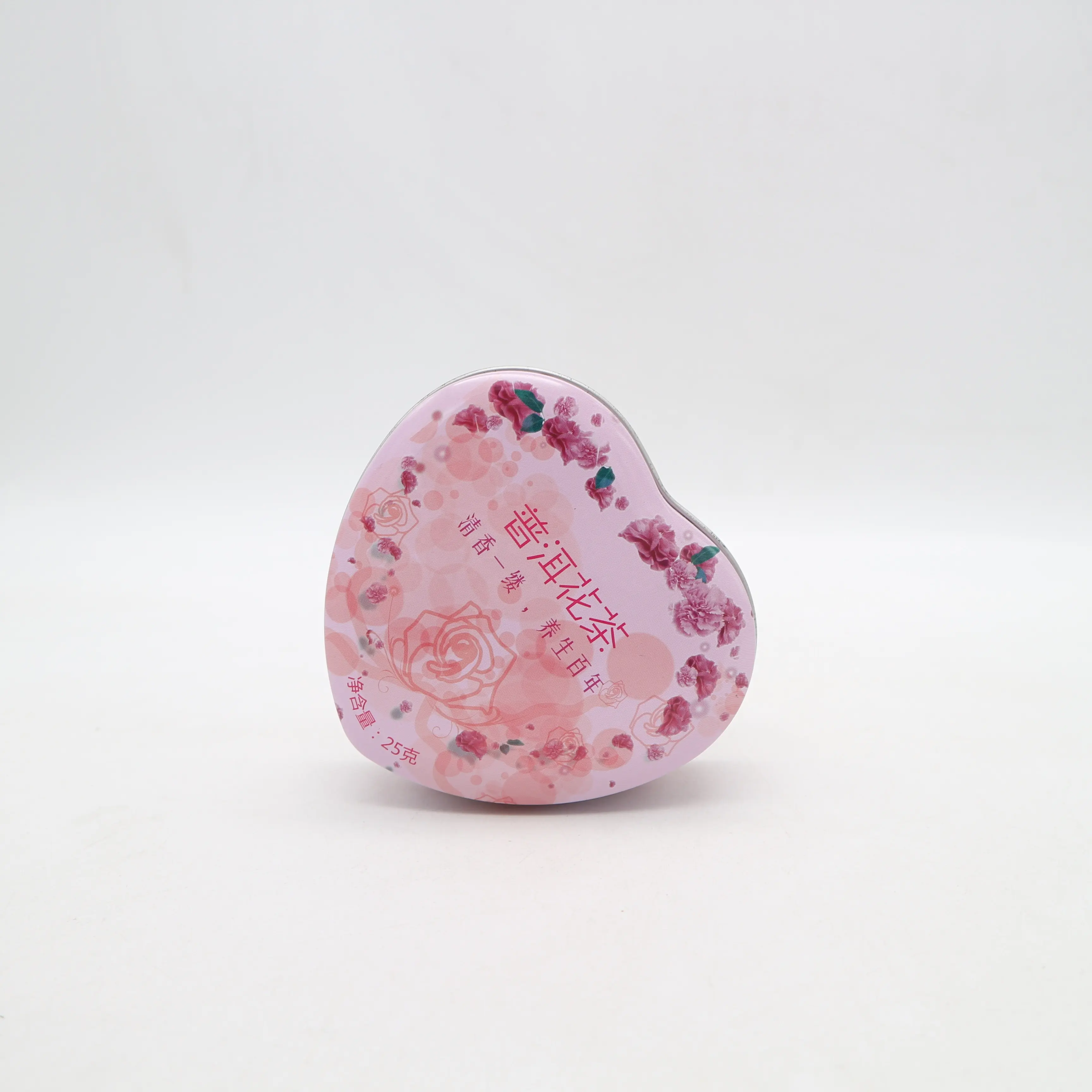 Lata de presente de lata para o Dia dos Namorados de chocolate em forma de coração personalizada por atacado
