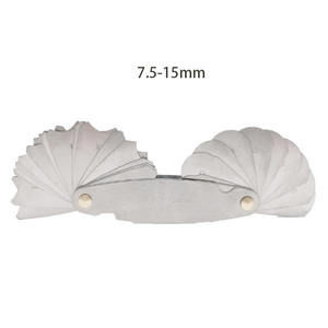 स्टेनलेस स्टील आर गेज त्रिज्या पट्टिका गेज सेट अवतल उत्तल उपकरणों को मापने R0.3-1.5/ R1-6.5/ R7-14.5/ R15-25 - Product Image 3