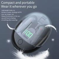 Écouteurs TWS intelligents avec affichage numérique LED de l'indicateur de batterie, écouteurs intra-auriculaires sans fil avec crochets d'oreille pour smartphones
