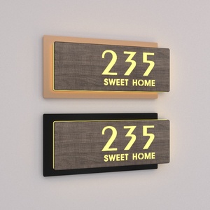 Support de panneau LED en acrylique gravé au design moderne pour plaques de <span class=keywords><strong>nom</strong></span> murales et de <span class=keywords><strong>porte</strong></span>, y compris plaque de numéro de maison - Product Image 5