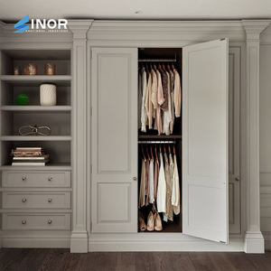 Armario Minimalista de Madera Blanca, Construcción de Madera Sólida, Almacenamiento que Ahorra Espacio para Dormitorios de Apartamentos Contemporáneos - Product Image 6