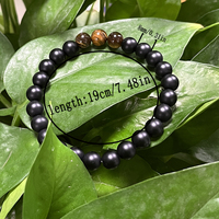 Bracelet artisanal en perles de pierre de lave œil de tigre naturel pour hommes, 8 mm, diffuseur volcanique, énergie de guérison, perles de yoga, bijoux, cadeau