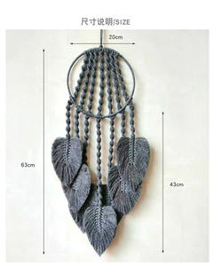 Creativo tessuto arazzo decorazione della parete soggiorno camera da letto acchiappasogni decorazione a rete appeso a parete nuovo arazzo a foglia - Product Image 5