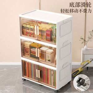 Haogle Wholesale Rectangle PP Plastic Eco-Friendly <b>Folding</b> <b>Storage</b> Cabinet 35L Capacity Foldable Clothes Books Snacks Organizer - Product Image 4