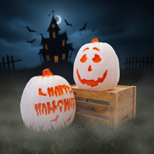 Lanterna a <span class=keywords><strong>Zucca</strong></span> in PVC Luminosa a LED con Induzione Sonora per Halloween, Nuovi Arrivi, Durevole ed Ecologica per Feste e <span class=keywords><strong>Bar</strong></span> - Product Image 2