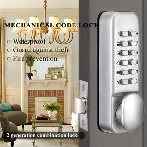 Ucuz toptan Online moda odası kapı kilidi çinko alaşım pirinç silindir anahtarsız arabası kapılar için kapı kolu kilidi numarası kilitleri - Product Image 5