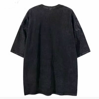 T-shirt à manches longues col en V pour homme, coupe oversize, 100 % coton, imprimé en relief, style streetwear hip-hop 2025