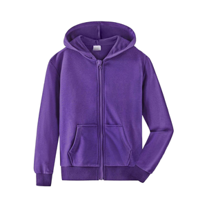 2025 meilleurs sweats à capuche zippés brodés à manches longues pour garçons et filles automne/hiver coton biologique hauts confortables pour les enfants - Product Image 1