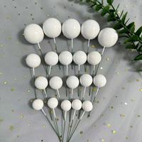 Lot de 20 boules rondes en mousse dorées et argentées, colorées, pour décoration de gâteaux, macarons, pâtisseries et desserts, idéales pour les fêtes