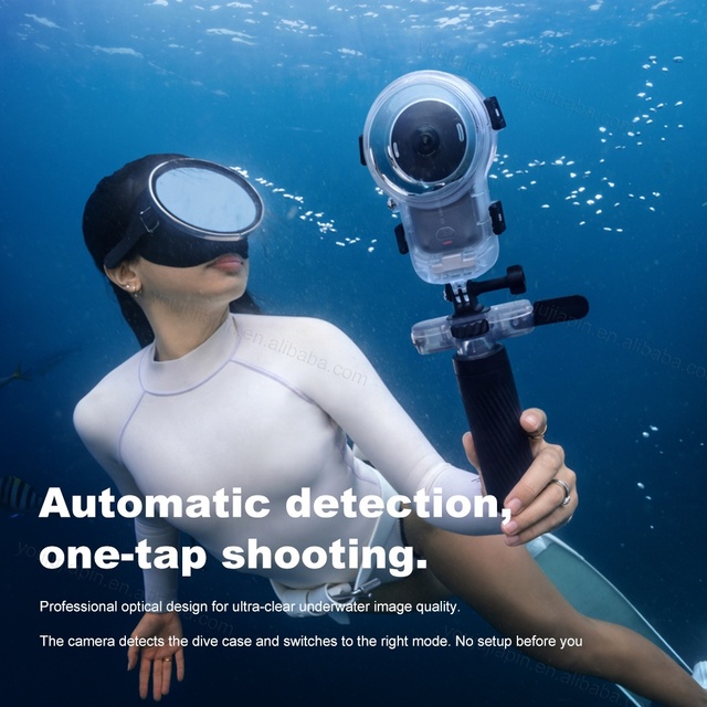 Insta360 X6 Invisible Dive Case Pro 60m Waterproof Underwater Housing 196ft Scuba 360 Camera Optical Lens Auto Mode OEM