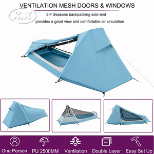 Tente de randonnée ultralégère pour 1 personne Kawagebo Kamp (KK) 1,14 kg / 2,5 lb PU 6000 15D Nylon pour la randonnée en plein air - Product Image 5