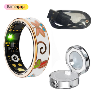 Anillo Inteligente R18 al por Mayor con Patrón Floral Colorido, Anillo de Seguimiento de Actividad Física Recargable, Monitor de Salud, Podómetro, Monitor de Sueño - Product Image 1