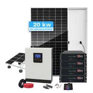 10KW家用太阳能系统12KW 15KW 20KW离网太阳能电池板供应商家用500瓦太阳能电池板全套套件