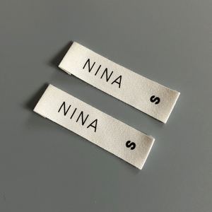 Thiết Kế Tùy Chỉnh Tên In Logo 100% Nhãn Quần Áo Vải Cotton - Product Image 5