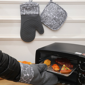 Gants en silicone pour la cuisson, le four et le <span class=keywords><strong>barbecue</strong></span> résistants à la <span class=keywords><strong>chaleur</strong></span> - Product Image 1