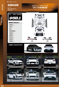 Kit de Carrocería Completo para <span class=keywords><strong>Porsche</strong></span> <span class=keywords><strong>Macan</strong></span> 2014 2015 <span class=keywords><strong>2016</strong></span> 2017 95B.1, Actualización a 95B.3 OE 2024, Incluye Espejos Retrovisores Deportivos - Product Image 6